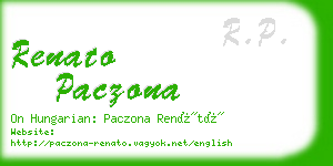 renato paczona business card